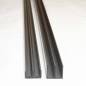Preview: GLASFÜHRUNGSPROFILE 4 mm schwarz – weiß – silber